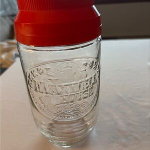 Vintage Maxwell house Glass Jar with Red Lid
